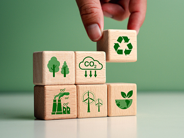 Icons showing sustainable actions